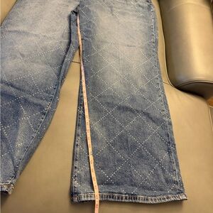 Good American Diamond Rhinestone Good Ease Relaxed Jeans